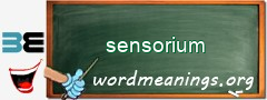 WordMeaning blackboard for sensorium